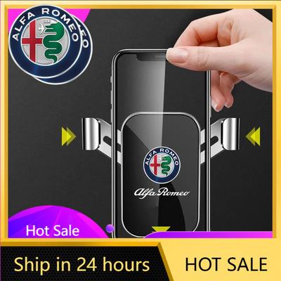 Car Stickers For Alfa Romeo Car Air Vent Clip Mount Gravity Phone Holder Smartphone GPS Bracket For Alfa Romeo Giulia Stelvio Gi