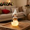 Weihnachts-Eingangsbereich-Dekoration Leuchtendes Ornament, Langlebiges Harz mit Warmem LED-Licht Design, Exquisite Tischdekoration für Festliche Feiertagsatmosphäre Figur für Zuhause