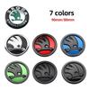 Skoda 2026 Hot 2pcs 80mm/90mm 3D Car Emblem Badge Hood Front Rear Trunk Logo For Skoda Fabia 1 2 Octavia A7 RS Superb Rapid Yeti