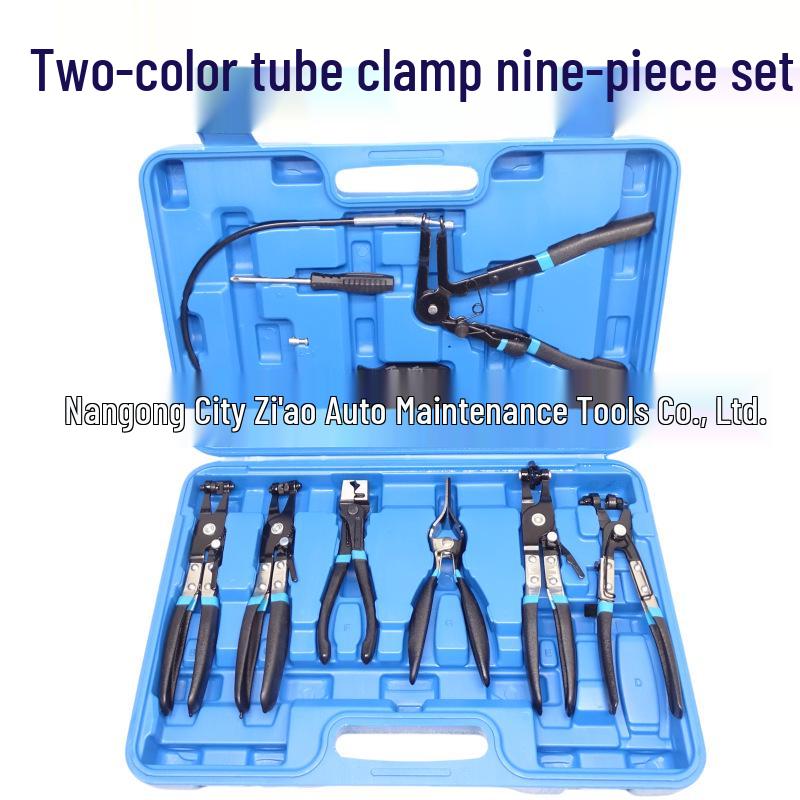 Caliper Straight Throat Hose Clamp & Snap Ring Pliers Set