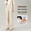 HSTYLE Women's Fleece-Lined Wide-Leg Winter Trousers