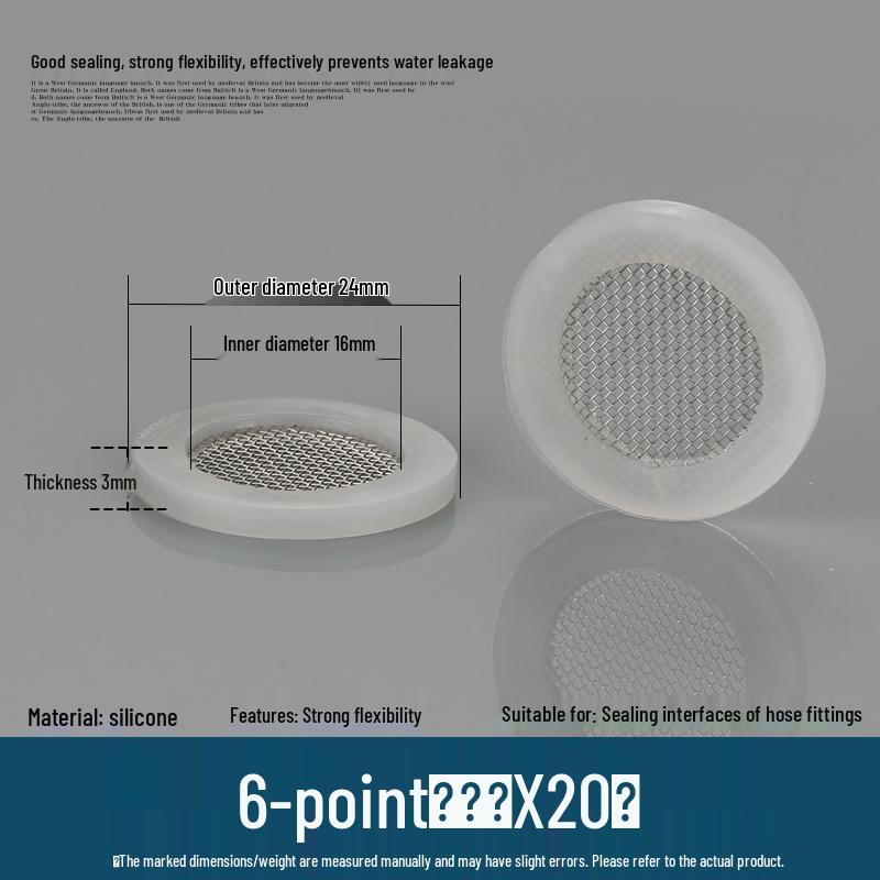 4-Minute Water Heater Seal: Silicone and Rubber Gaskets for Shower, 6-Point Inlet Pipe, 1-Inch Water Meter