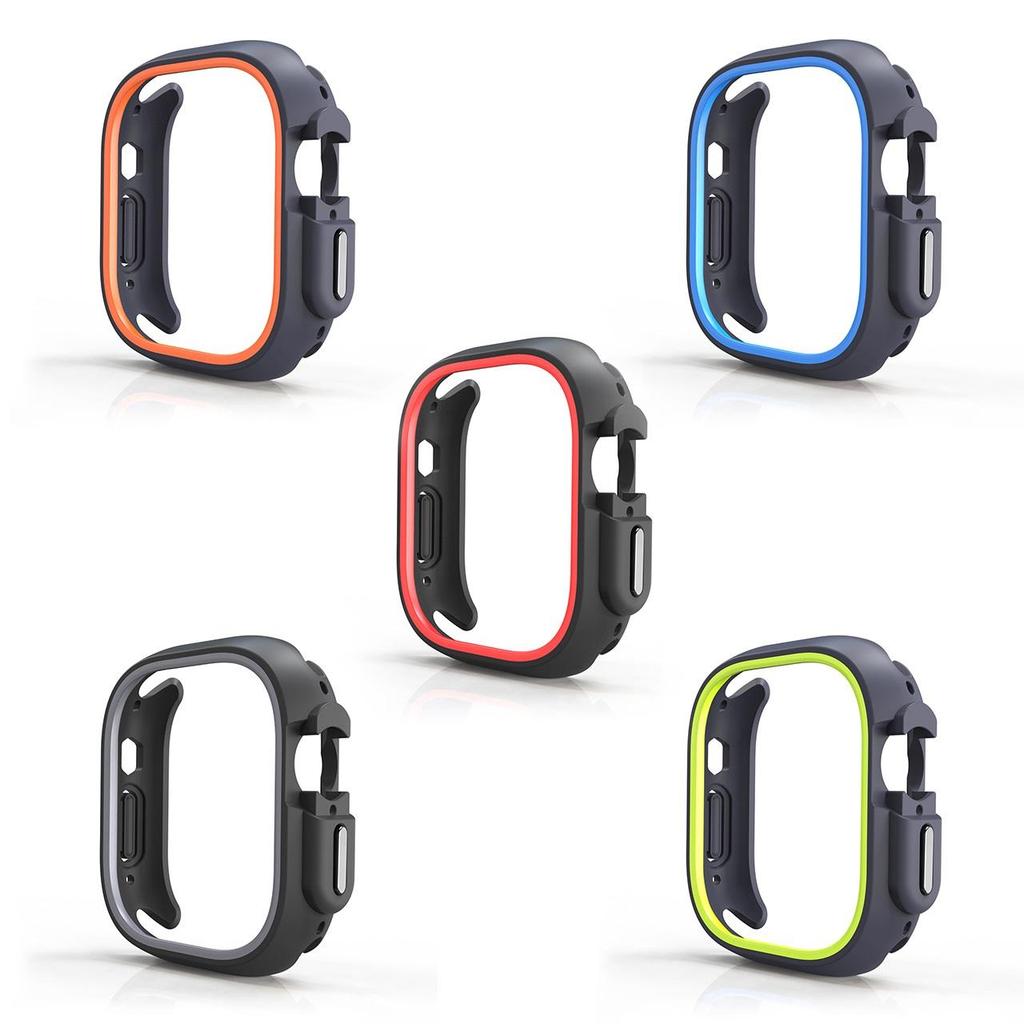 TPU Hülle für Apple Watch Ultra 49mm Hülle Gummi Schutz Stoßstange Rahmen Uhr Hülle iWatch Serie 8 7 6 5 4 SE 44mm 40mm 45mm 41