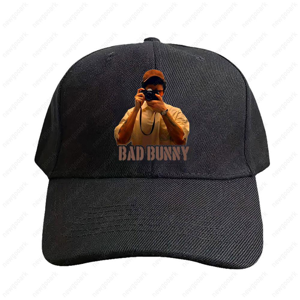 BAD Bunny Hat Women Unisex Adult Peaked Hat Fashion Casual Adjustable Printed Baseball Caps Trucker Cap