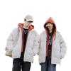 Fake Two-piece Cotton-padded Clothes Men's Thickened Down Cotton-padded Clothes Splicing Couple Hooded Cotton-padded Jackets Trendy Cotton-padded