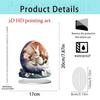 2D Acrylic Christmas Snow House with Santa & Reindeer Desktop Ornament