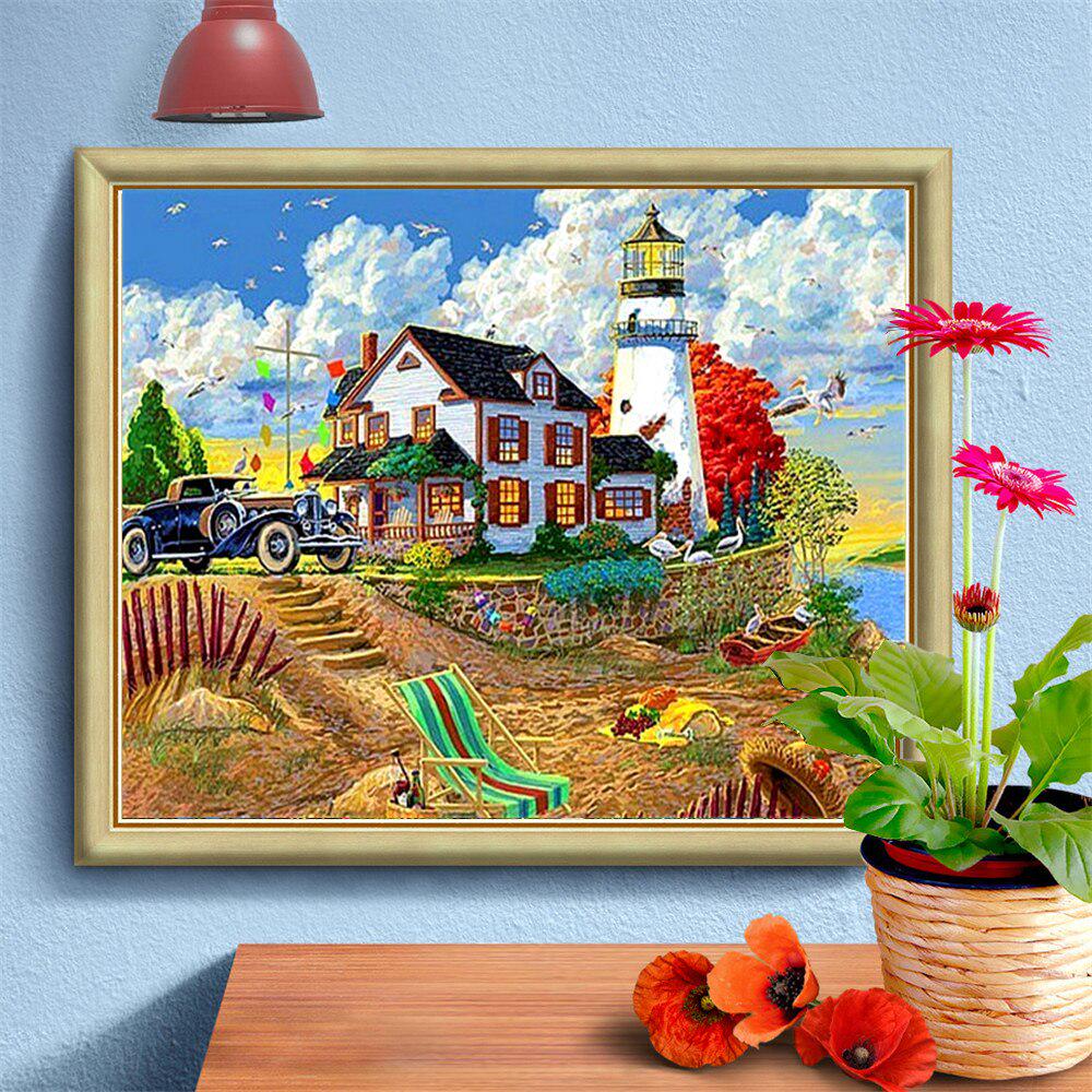 Full Drill Diamond Paint 5D House DIY Diamond výšivka Mosaic Landscape Cross Stitch