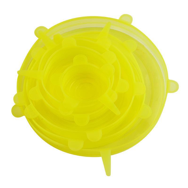 Six-piece Smiley Silicone Stretch Bowl Covers for Fresh-Keeping & Dustproof Sealing