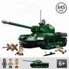 845pcs 2 In 1 Military IS-2 Heavy Tank Model Building Block WW2 Army Weapon Soldier Children's Toy Building Bricks No Box
