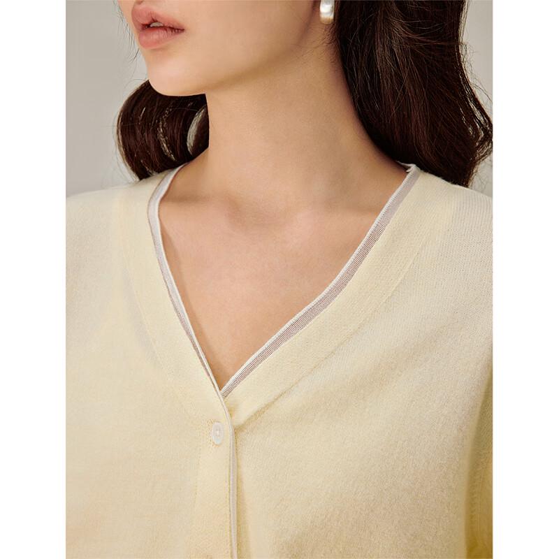 INMAN Women's Gentle V-Neck Knitted Cardigan