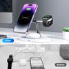 3 in 1 Magnetic Wireless Charger Stand For Magsafe iPhone 17 16 15 14 13 12 Apple Watch 8 7 Airpods Pro Fast Charging Station