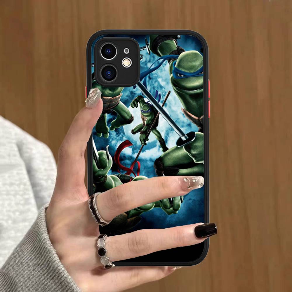 Cartoon N-Ninja T-Turtles Matte Translucent Phone Case For Iphone 16 ProMax 15 14 13 12 11 X XS PRO Plus