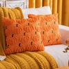 Pumpkin Tufted Cushion Cover 45x45cm Plush Pillow Covers New Throw Pillow Cover  Fall Decor