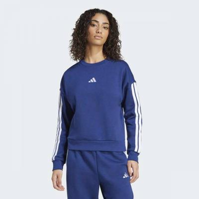 Women S eSSential Fleece SweatShirt Navy 3 Stripe