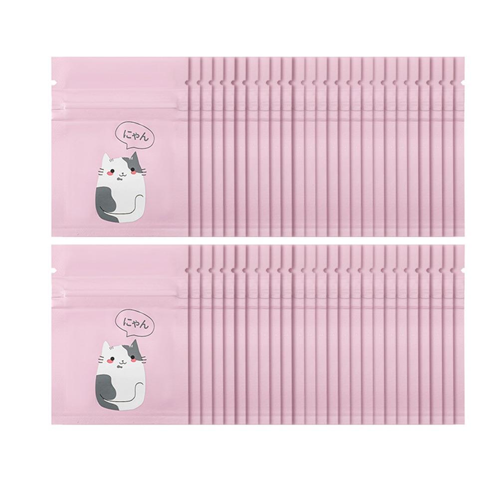 

30/50Pcs Pull-out Reusable Pill Pouch Bag Medicine Storage Container Travel Accessories 50PCS-Pink