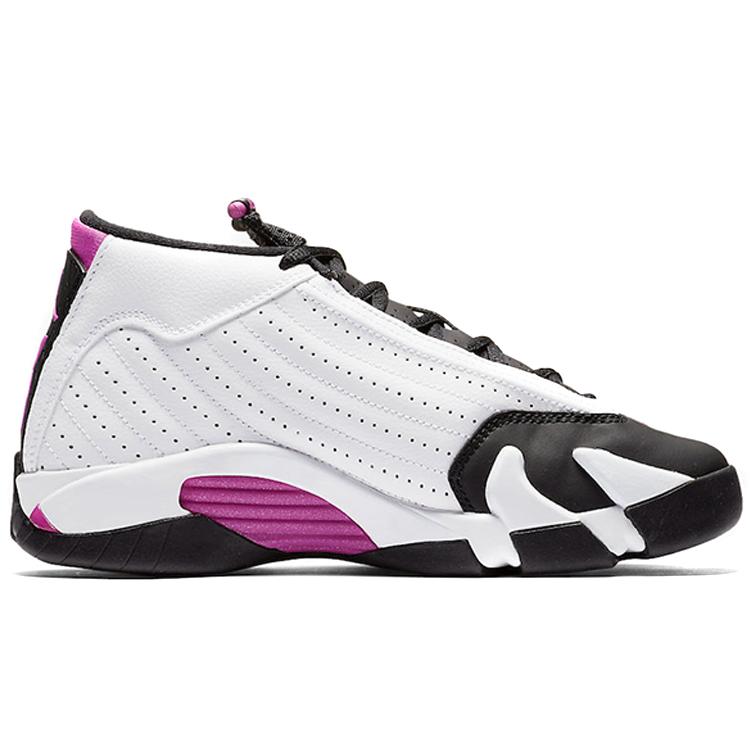 Jordan 14 Retro Fuchsia Flash Black Toe GS 654969-119