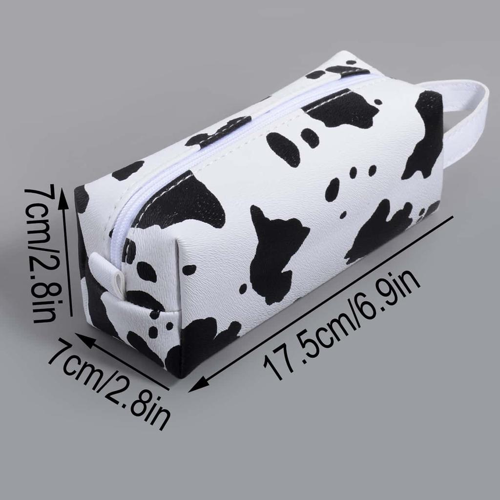 Leather Waterproof Pencil Case Zipper Portable Pencil Pouch Girl Stationery Organizer Student School Supplies Back To School