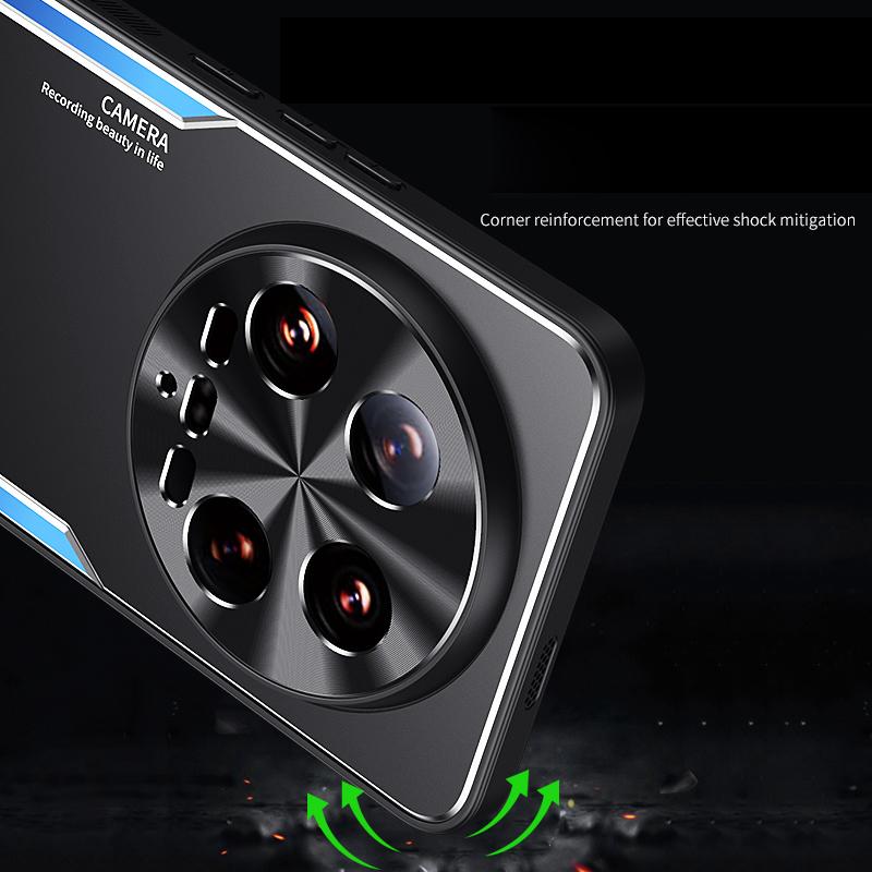 For Xiaomi 14 Ultra Case Kickstand Aluminum Alloy+TPU Hybrid Phone Cover Protector