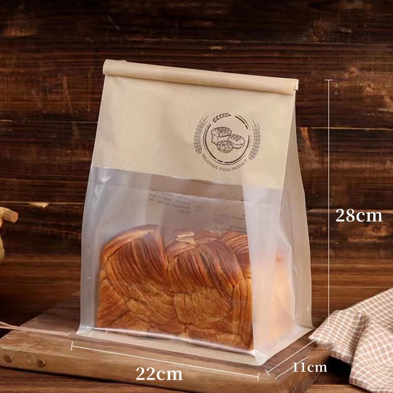 Kraft Paper Bread Toast Bags with Window