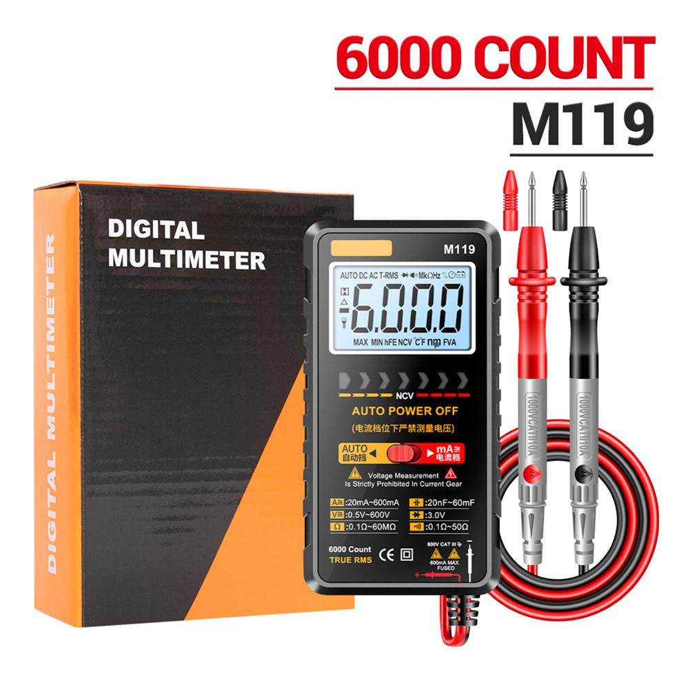 M119 Digital Multimeter 6000 Count for Detailed Testing of Voltage Current Resistance and Capacitance in Various Settings