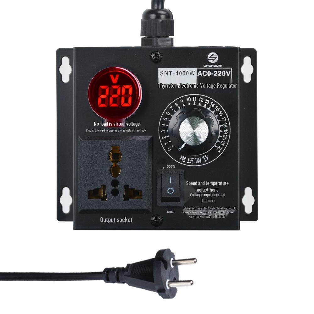 4000W Thyristor Voltage Regulator: Variable Speed Motor, Fan, Electric Drill & Temperature Controller (220V)