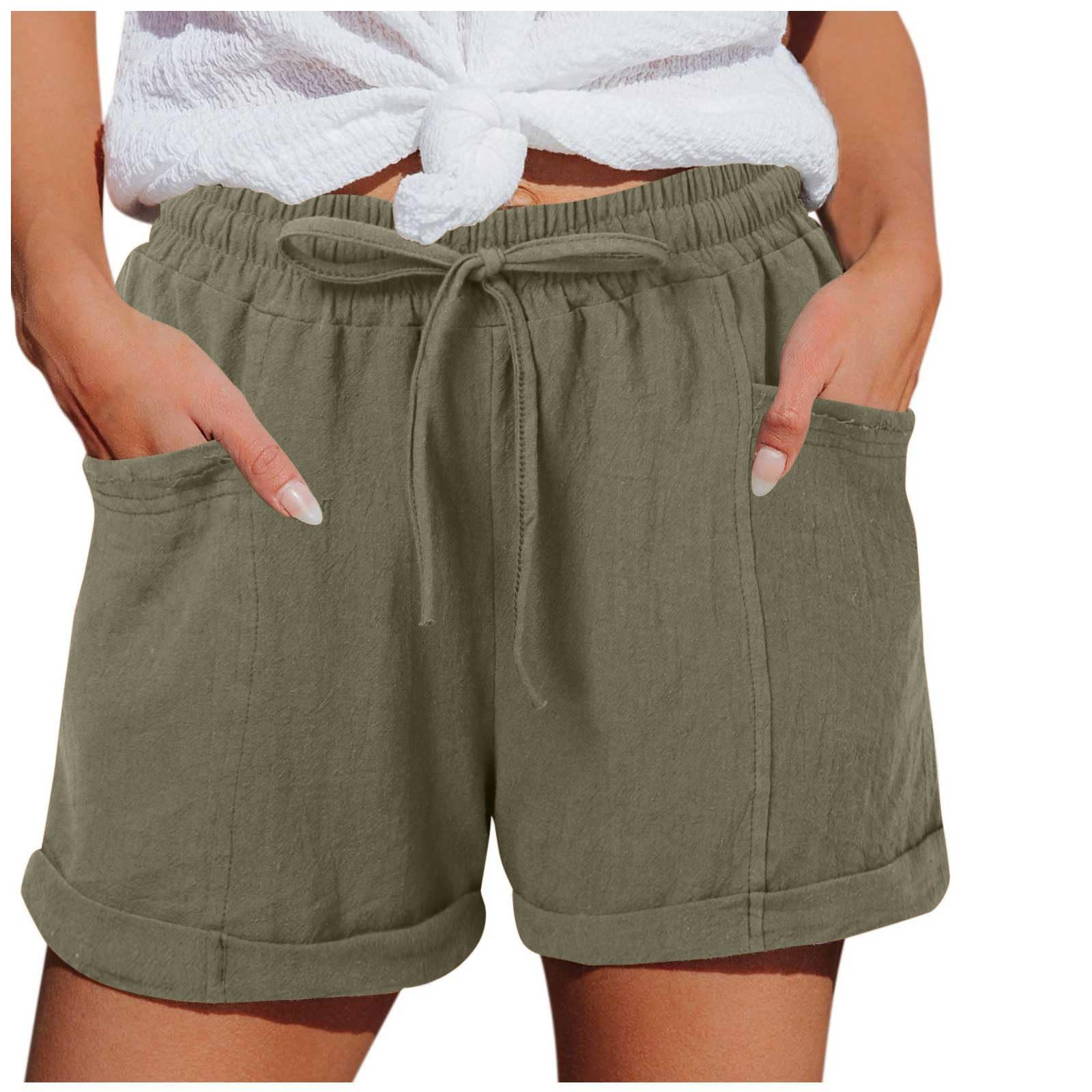 

Women s Casual Comfortable High-Waisted Wide-Leg Shorts With Drawstring And Pockets S
