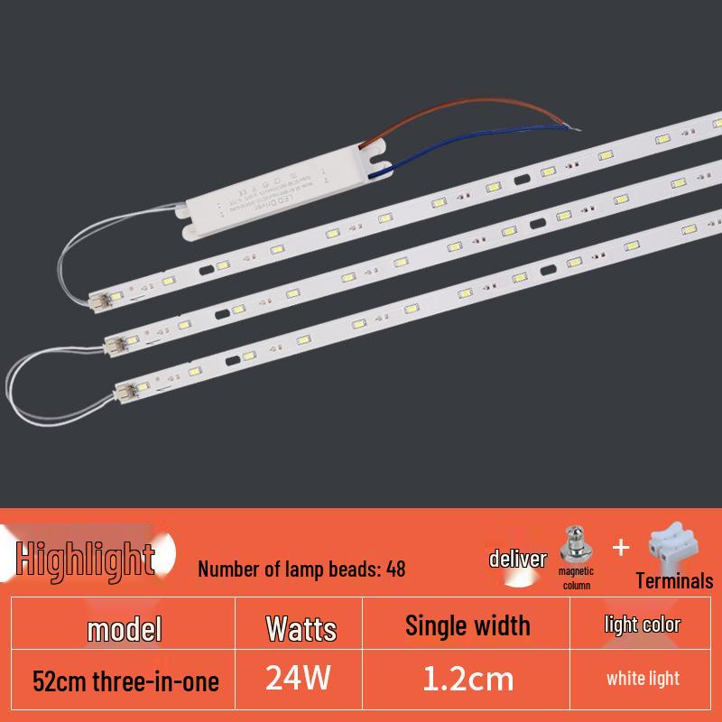 1.2m LED Lamp Strip Aluminum Substrate, 1.1m Office Light Replacement, Super Bright Source Accessories