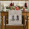 33x275cm Christmas Linen Table Runner Party Decor Winter Kitchen Dining Table Runners Reusable Xmas Table Cloth Decoration New