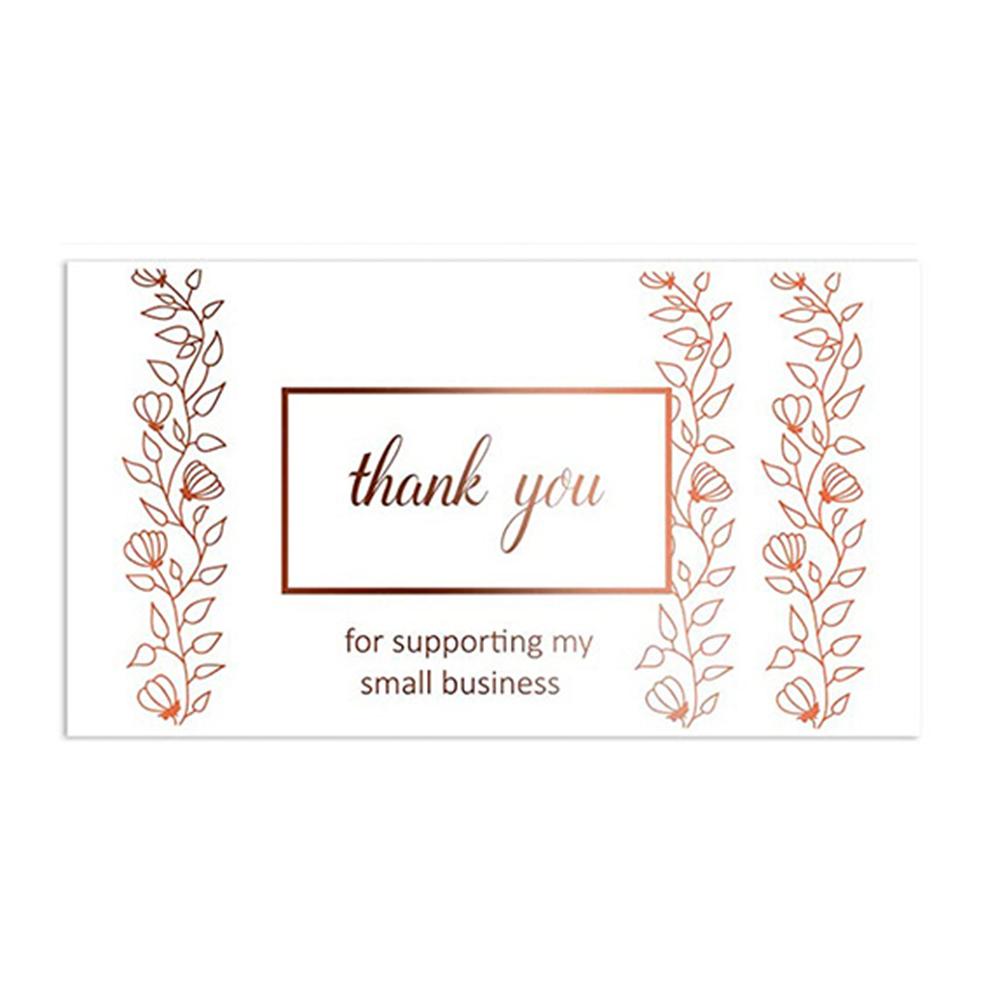 10-50pcs Black Bronzing Thank You Card Greeting Thank You Thank You For Your Order Business Greeting Cards Invitations Gift Card 9x5cm&10PCS