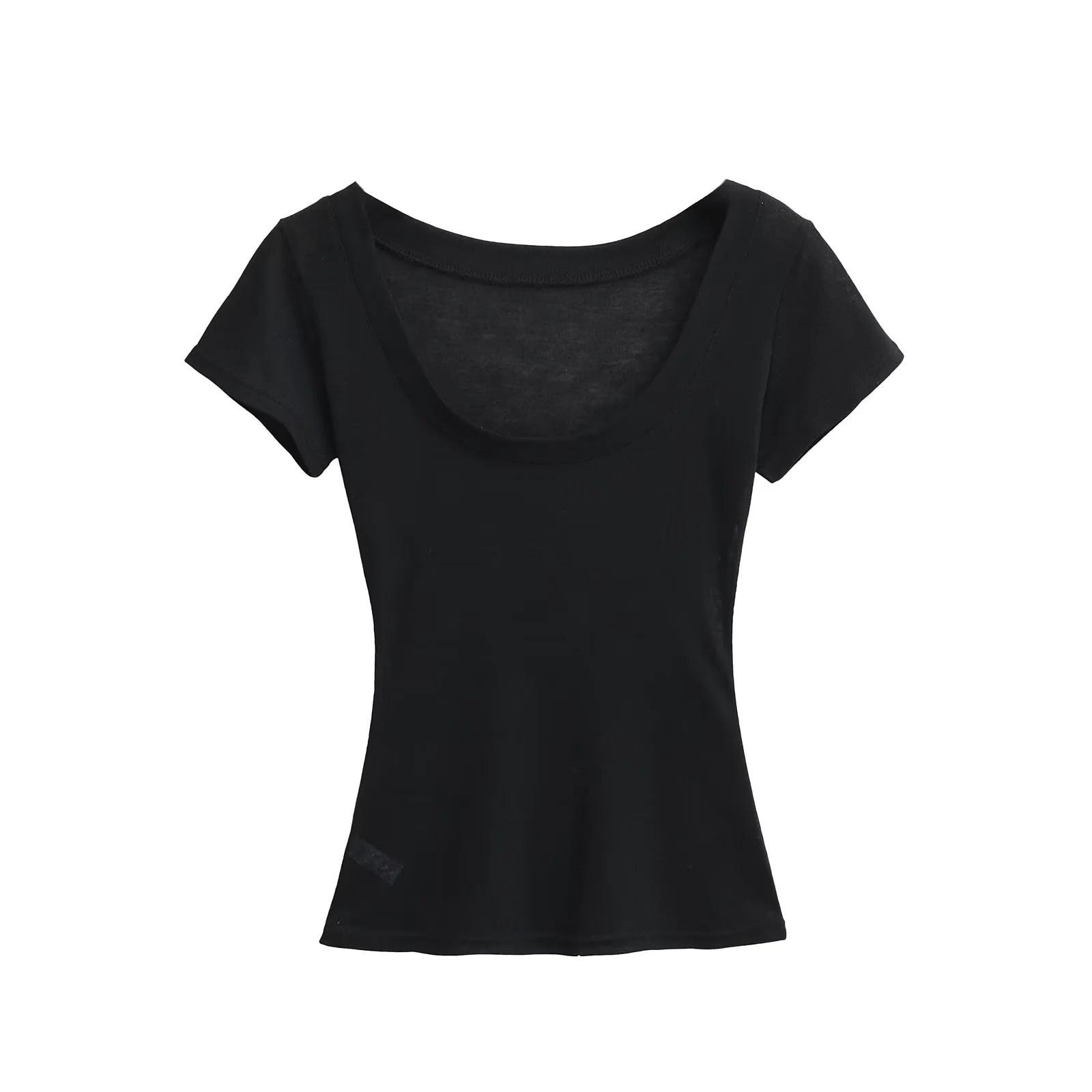 

Шикарная прозрачная белая футболка с цветочным принтом для похудения – женский топ с коротким рукавом, однотонный Small чёрный