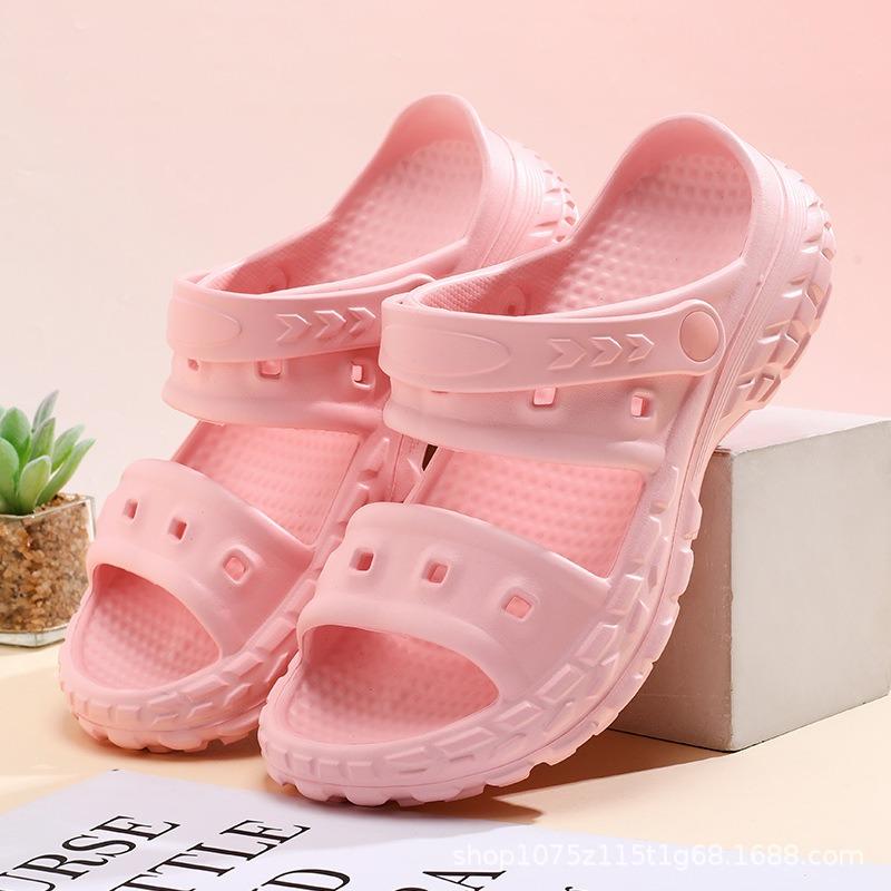 Ladies Summer Casual Wear Thick-soled Cool Slippers Fashionable Soft-soled Beach Versatile One-word Drag