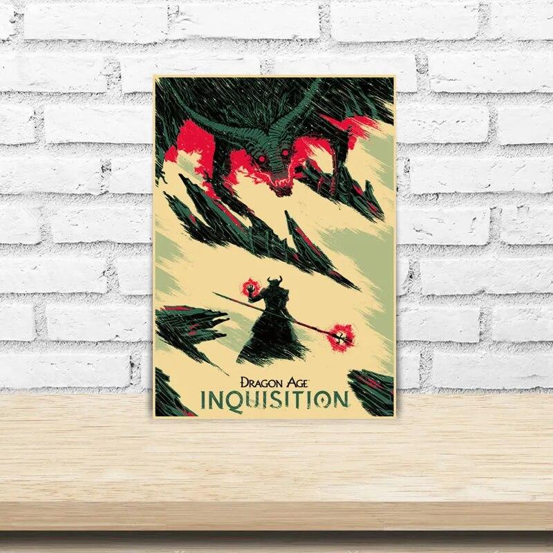 Moderne Dekoration Malerei HD Drucke Videospiel Poster Kraftpapier Vintage Poster Wandaufkleber Zimmer Bar Cafe Dekor