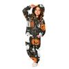Kids' Polka Dot Flannel Pajama Jumpsuit for Loungewear Sleepwear