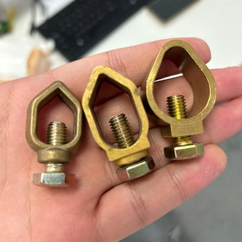 1Pcs A Type Cable Clip 5/8" 3/4" 1/2" Copper Ground Rod Clamp Ring Earthing System Accessories