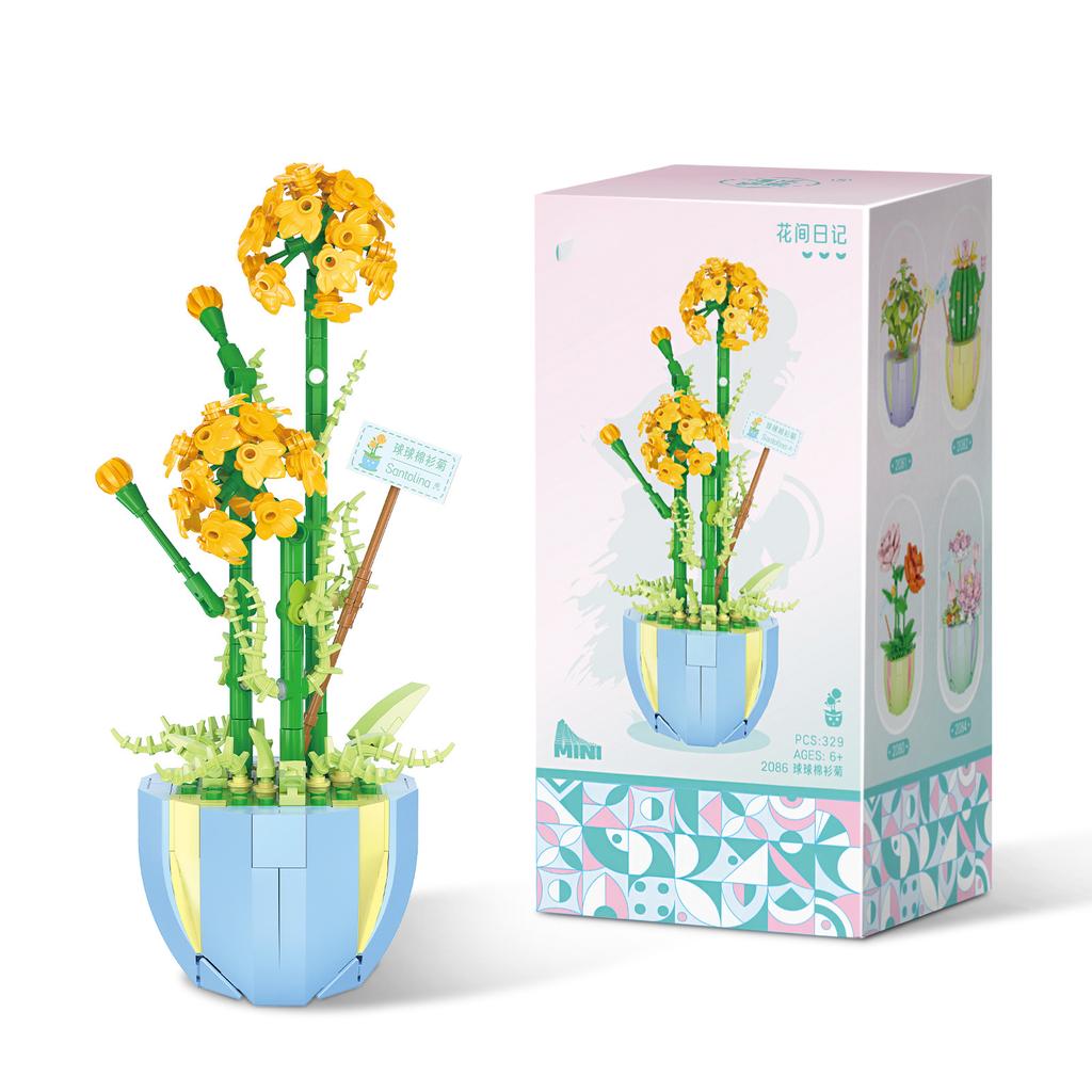 Blumenstrauß Mini Bausteine Konstrukteur Sets Block Modell Puzzle Zusammenbau Steine DIY Heimdekoration Kinderspielzeug Geschenk