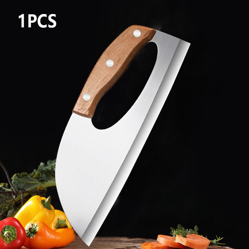 WXCOO Meat Cleaver Knife Kitchen Chef for Vegeable Meat Cutting Chopper Stainless Steel Effort Saving Kitchen Knife Accessories
