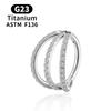F136 G23 Titanium Nose Ring 16G Hinged Segment CZ Septum Clicke Daith Earrings Hoops Ear Cartilage Tragus Helix Piercing Jewelry