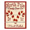 Vintage Christmas Metal Wall Decoration, Holiday Sticker Sign