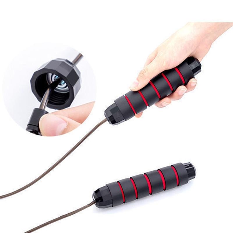 Nonslip Handle Skippings Rope Steel Wire Jump Rope Adjustable Weighted Fitness Exercise Rope for Endurances Training