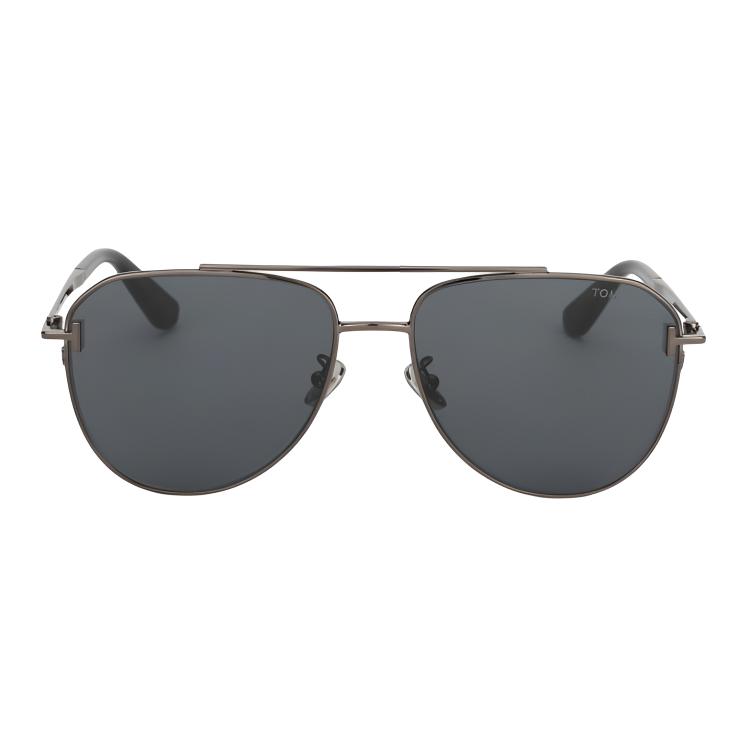 Occhiali da sole TF in metallo stile pilota Unisex Occhiali da sole Grigio canna TF1290-K-08A