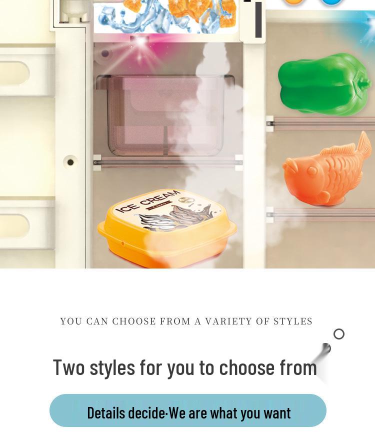 Elektrisches Wassersprüh-Spielhaus Spielzeug Kühlschrank für Kinder - Interaktives Geschenk für Eltern und Kinder