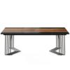 Tribesigns Rectangular Dining Table for 8-10 People, 200 cm Large Industrial Kitchen Table Dining Table for Living Room, Kitchen