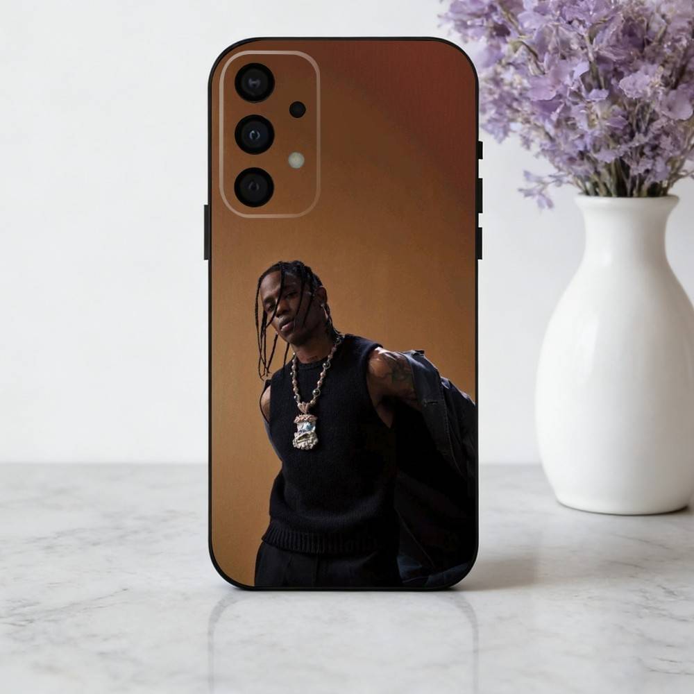 Confident T-Travis S-Scott-T Phone Case For Samsung Galaxy A73,A72,A71,A70,A53,A52,A51,Soft Silicone Black Cover