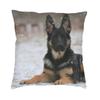 German Shepherd Modern Throw Pillow Covers Home Decor Shepherd In The Snow Cushions for Sofa Double Sided Print Chair Cushion