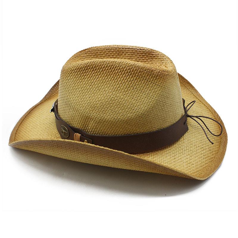 Straw Hat With Wide Brim For Summer Sun Protection And Outdoor Casual Wear