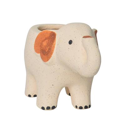Vaso de flores de elefante fofo, vaso de cerâmica para suculentas, plantador de animais, decoração para casa, enfeites de mesa, vaso de plantas de bonsai, decoração de jardim