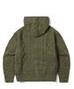 TRILLION Washable Aran Cable Hooded Zip-Up Knit (Khaki)