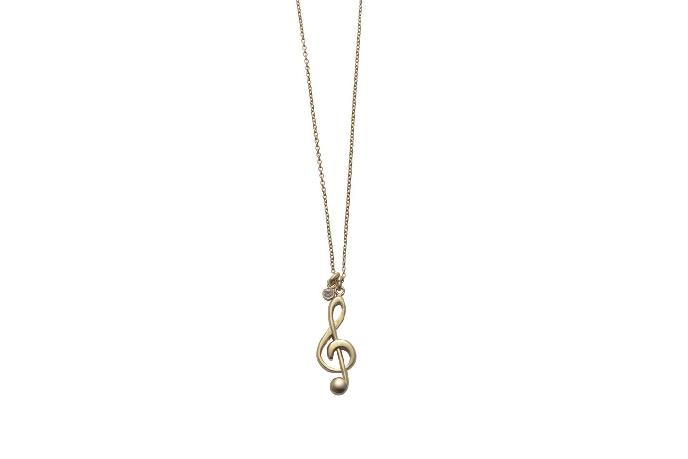 

Nakano Fine Necklace Treble Clef Yellow Gold Matte JE30NGCYG