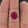 Rich Red Ruby Gemstone 925 Sterling Silver Ring Jewelry, Artisan Handmade Wedding Gift Ring