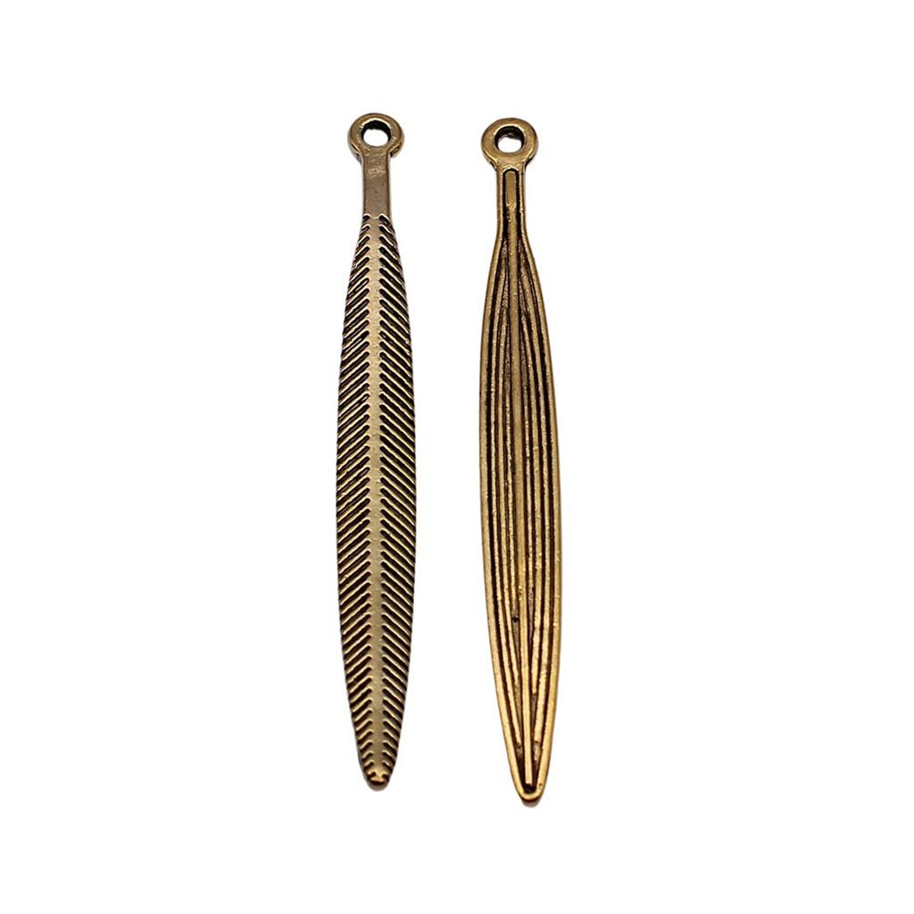 Feather Charms Multi Color Alloy Leaf Pendants For Boho Style DIY Jewelry Accessories